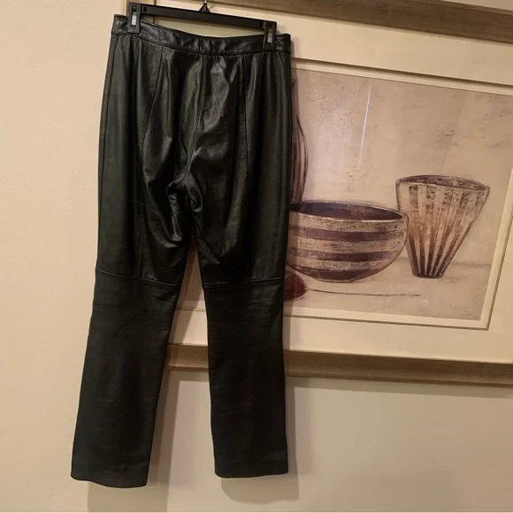 Wilson Black genuine, leather women’s pants - Picture 3 of 16